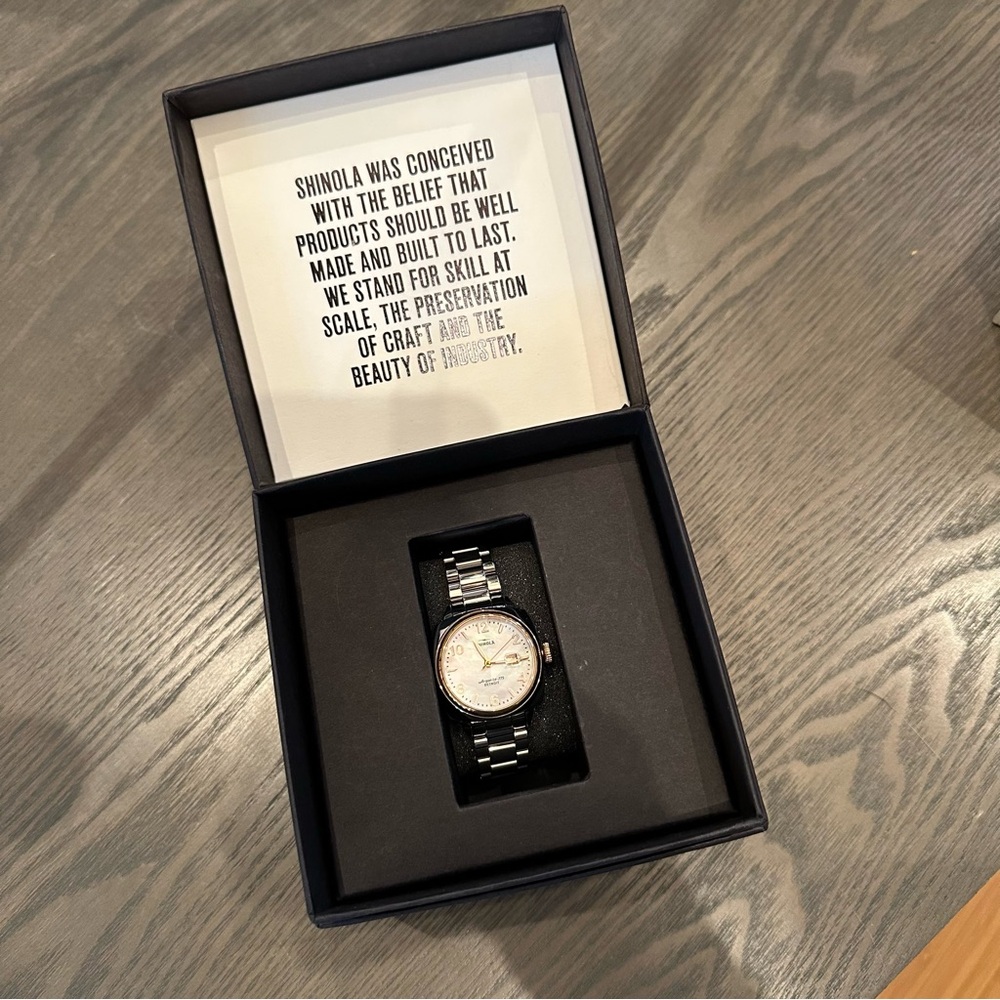 Shinola - Stainless Steel with Gold Accent Watch - BRAND NEW IN BOX